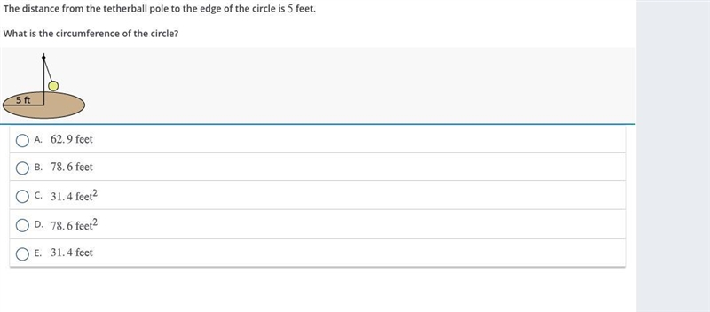 What is the circumference of the circle?-example-1