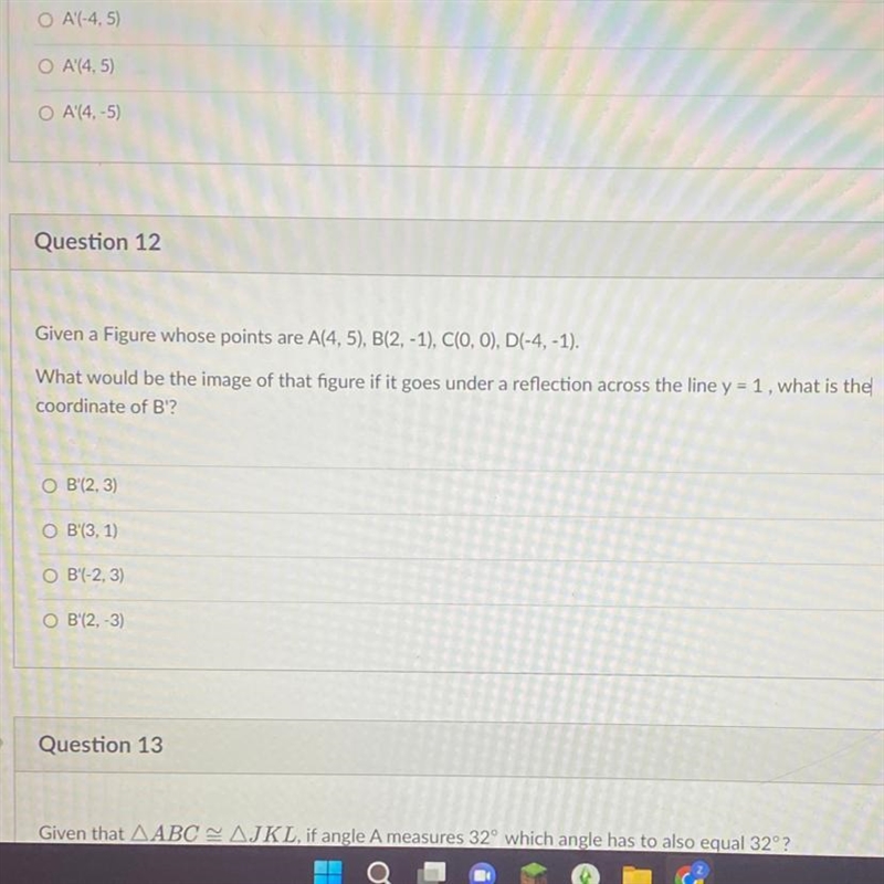 Given a Figure whose points are A(4, 5), B(2, -1), C(0, 0), D(-4, -1). What would-example-1