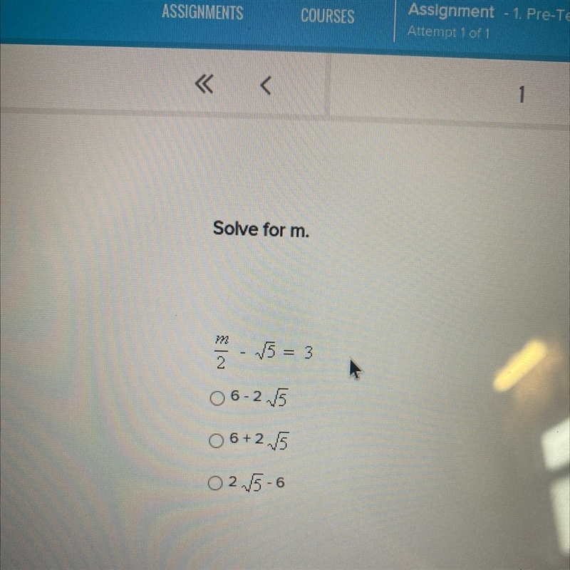 Solve for m. Help please.-example-1