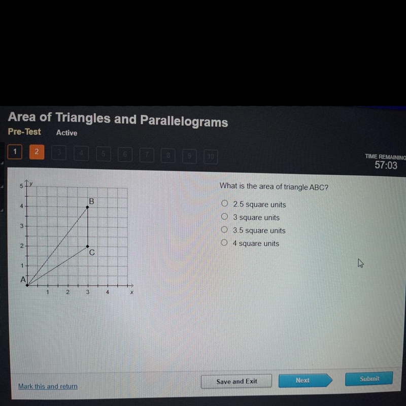 What is the area of triangle ABC?-example-1