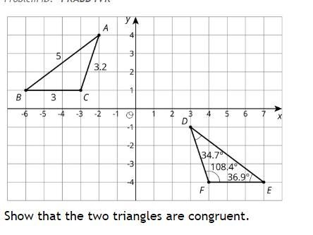 Show that the two triangles are congruent. PLs help-example-1