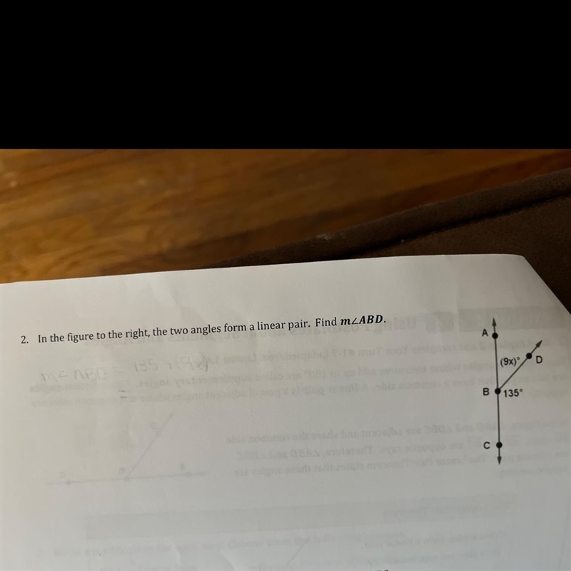 Help figuring the form of linear pair and finding m-example-1