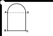 The figure shown is formed by a square and a semicircle. Line segment BC is 4 cm. Find-example-1