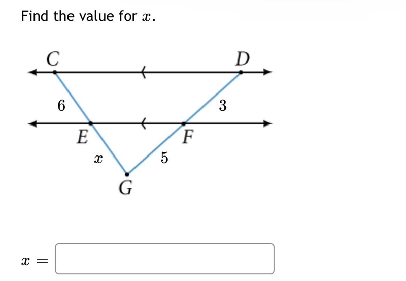 Find the value for x. X =-example-1