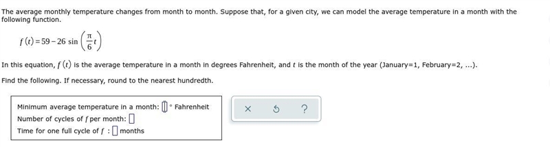 PLEASE HELP 100 POINTS!! The average monthly temperature changes from month to month-example-1