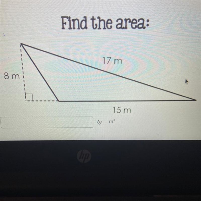 Find the area 17m 8m 15n-example-1