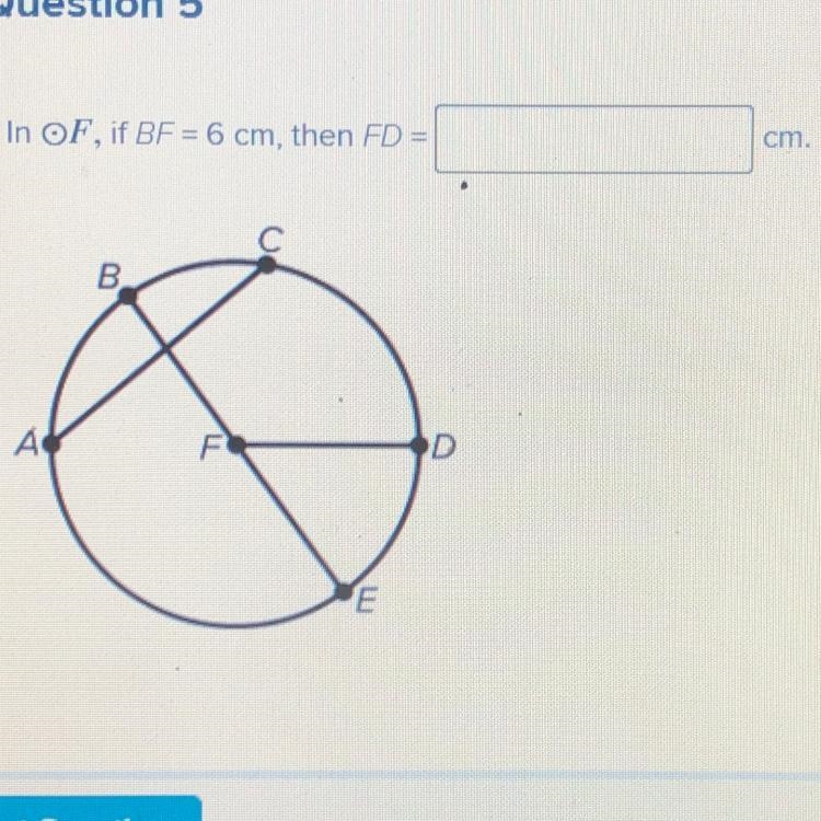 In F,if BF = 6 cm, then FD= __cm.-example-1