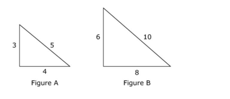 Figure B is a scale image of Figure A, as shown. Enter the scale factor applied to-example-1