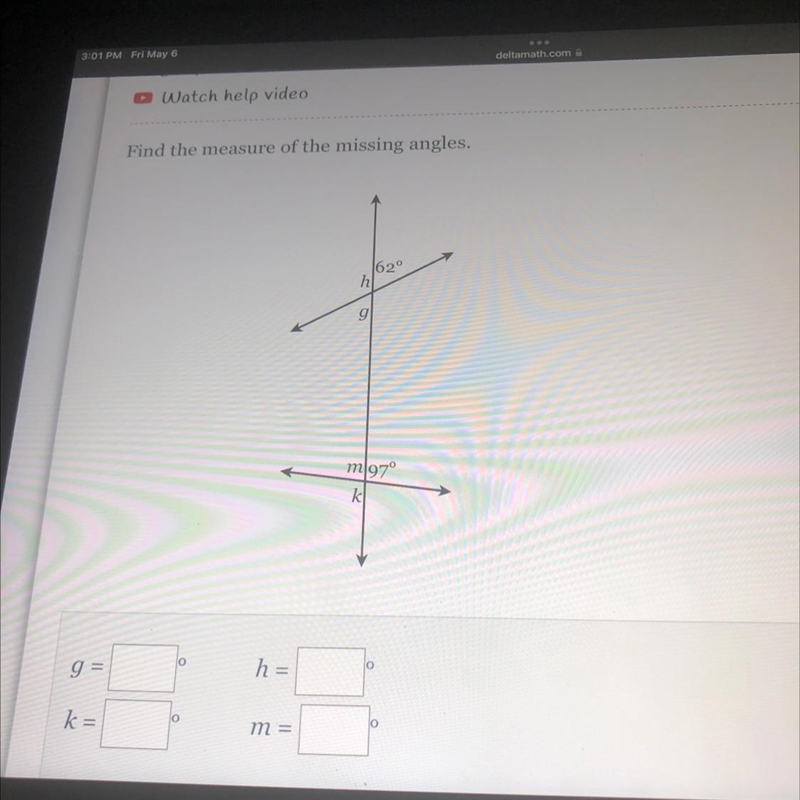 Find the measurement of the missing angles.-example-1