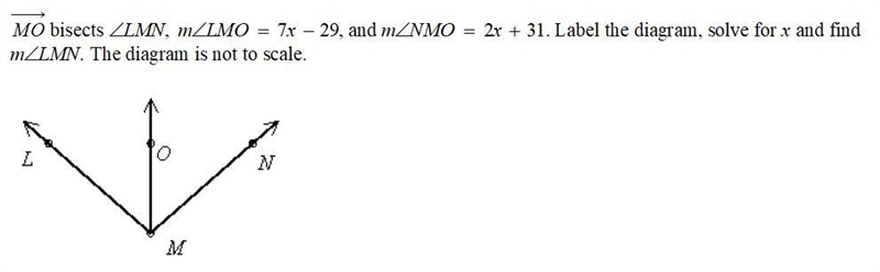 X = ____ m∠LMN = ____ I cant really figure out how you find X. If someone could help-example-1