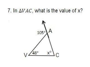 In ∆VAC, what is the value of x?-example-1