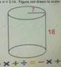 Find the surface area, round to the nearest whole number. use π. Radius = 7 . Height-example-1