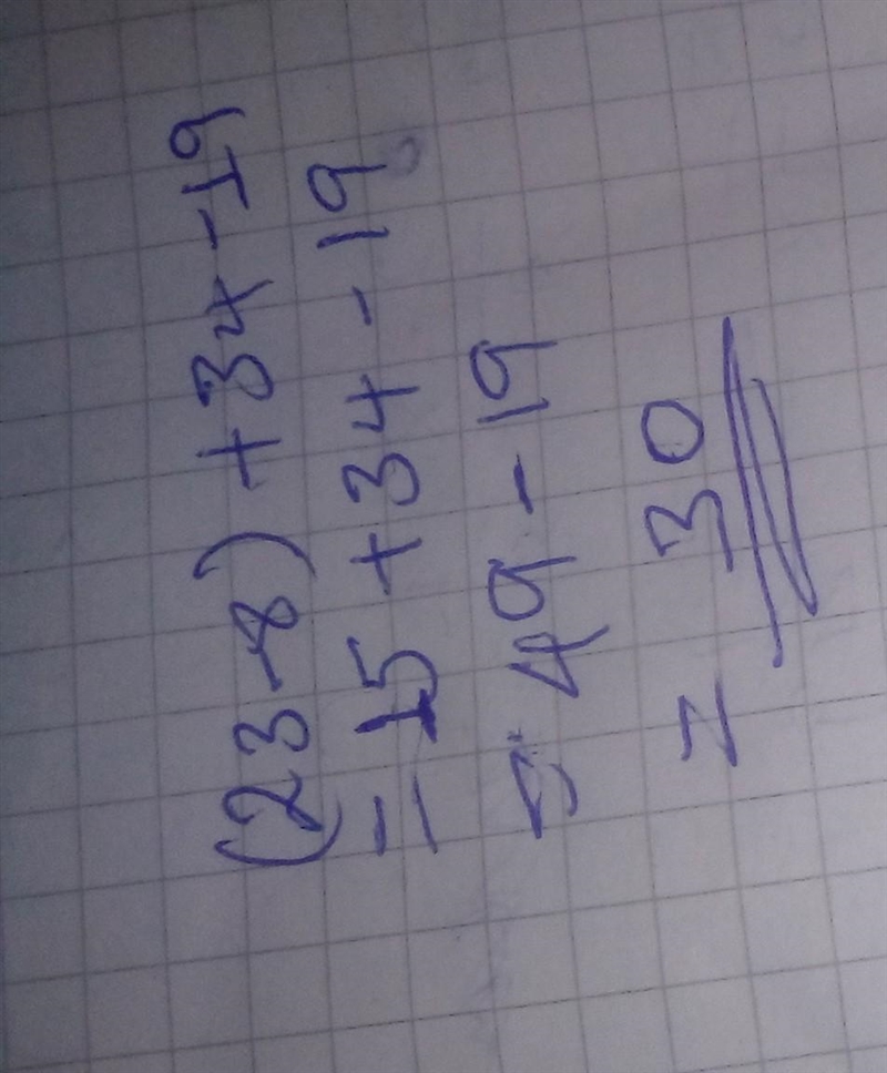 What’s the solution of (23-8)+34-19 Plss helppp-example-1