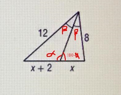 Find the value of “x”. a. 4b. 5c. 6d. 8-example-1