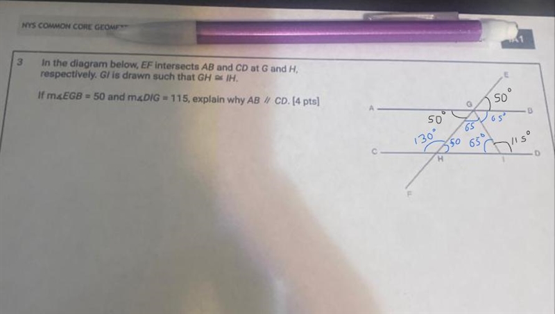 In the diagram below, EF intersects AB and CD at G and H.respectively. Gl is kn drawn-example-1