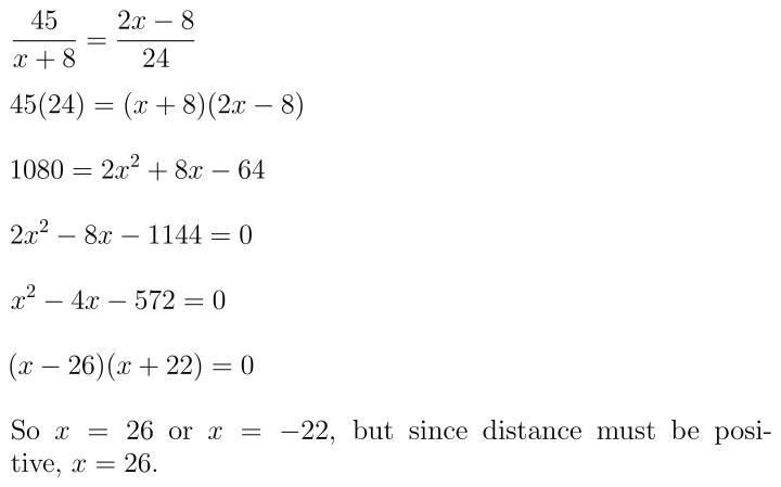 For the pair of similar triangles, find the value of x.-example-1