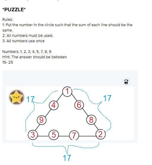 Puzzle in the picture. the answer should be 23, explain how you did it-example-1