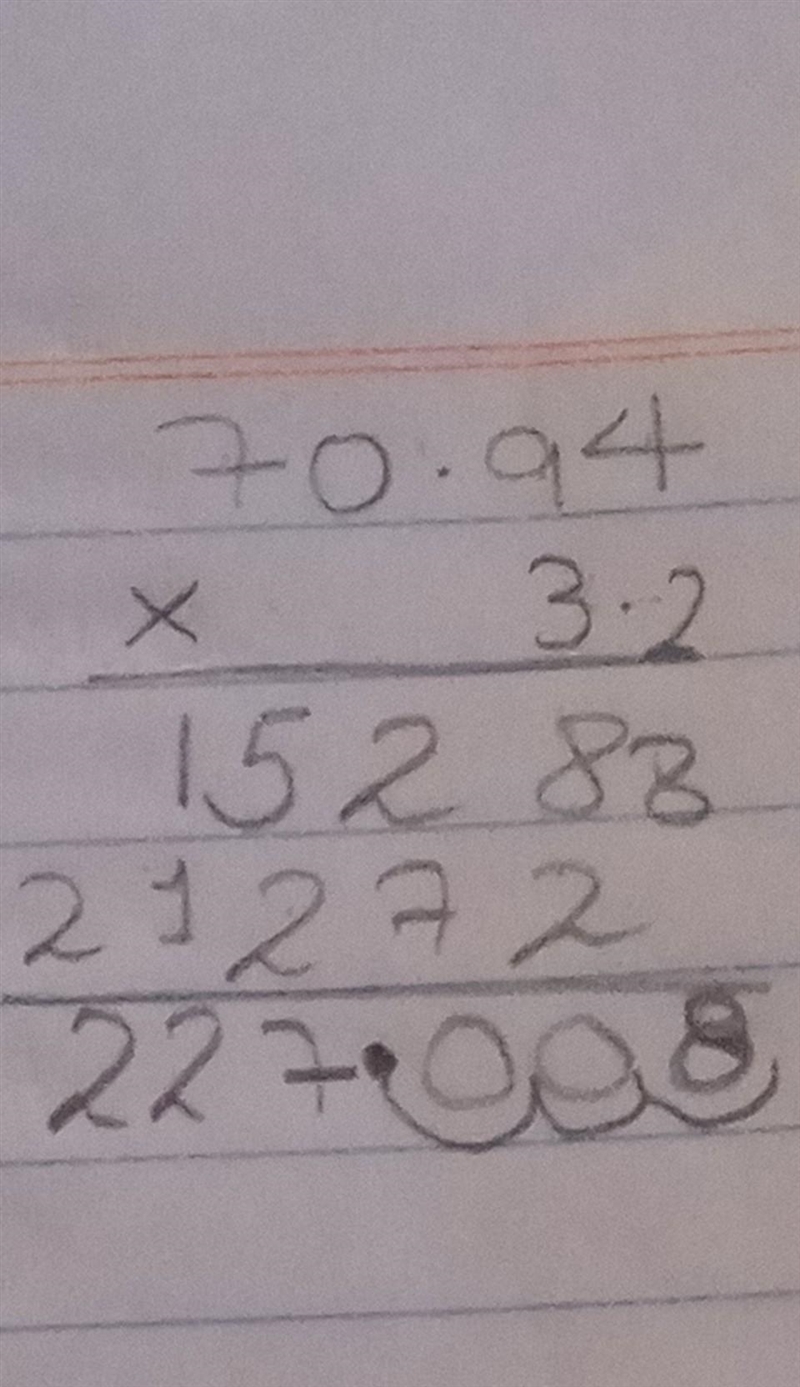 How to multiply 70.94 by 3.2 and get 227.008-example-1