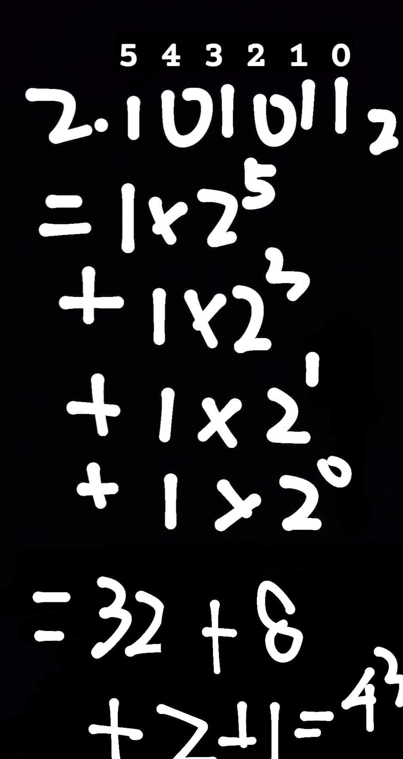 (1.) Convert 25 in base 10 into base 2 (2.)Convert 101011 in base 2 into base 5-example-2