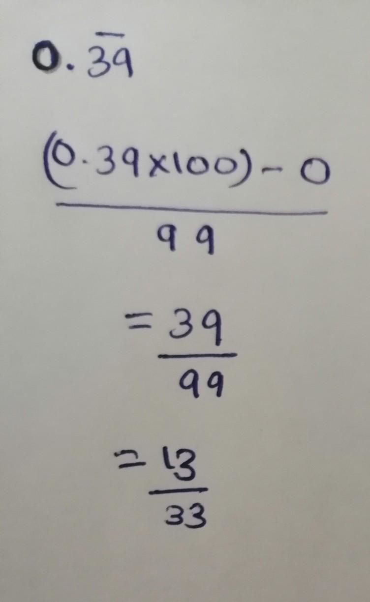 0.39 recurring as a fraction please [ 3 and 9 are both recurring]-example-1