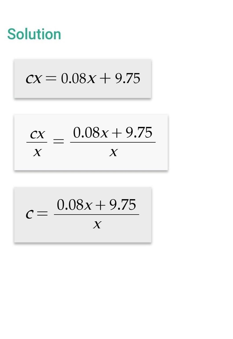 C(x) = 0.08x + 9.75 please answer-example-1