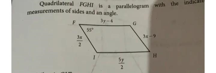 ® Incorrect Which would show that FGHI is a parallelogram? Select all that apply.-example-1