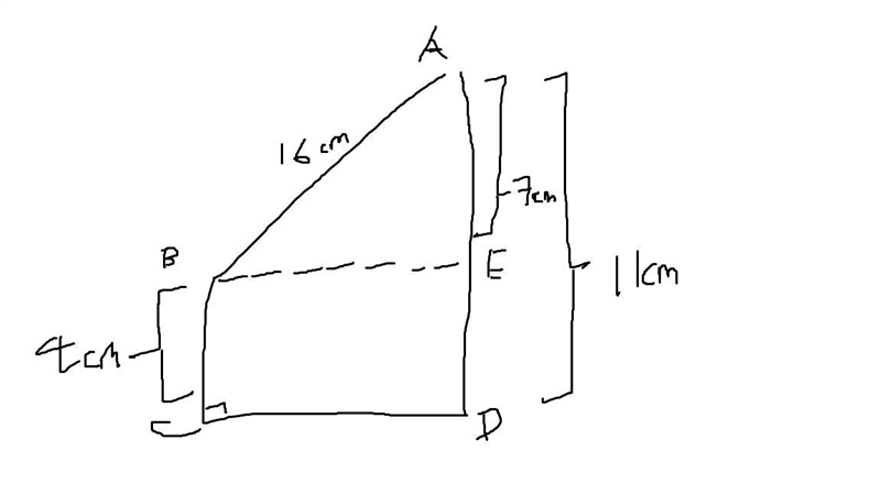 Calculate the lenth of AC to 1 decimal place in the trapezium below.-example-1