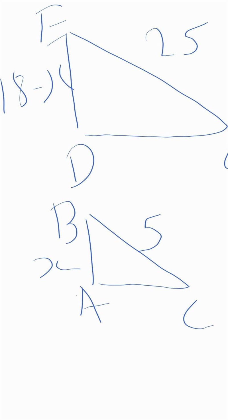 In the diagram below, ABC ~ DEC. What is the value of x? A. 2 B. 3.5 C. 2.5 D. 3​-example-1