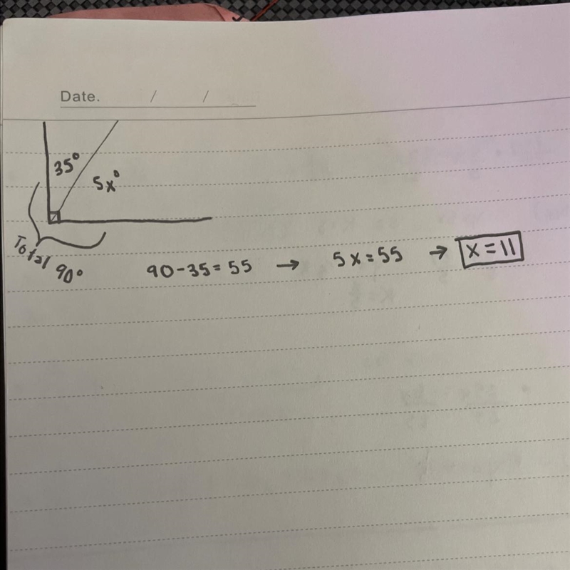 Solve for x in the diagram below.-example-1