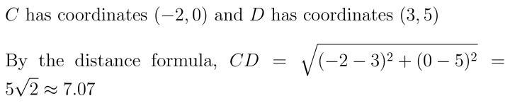 Look at point C and D on the graph.. What is the distance (in units) between points-example-1