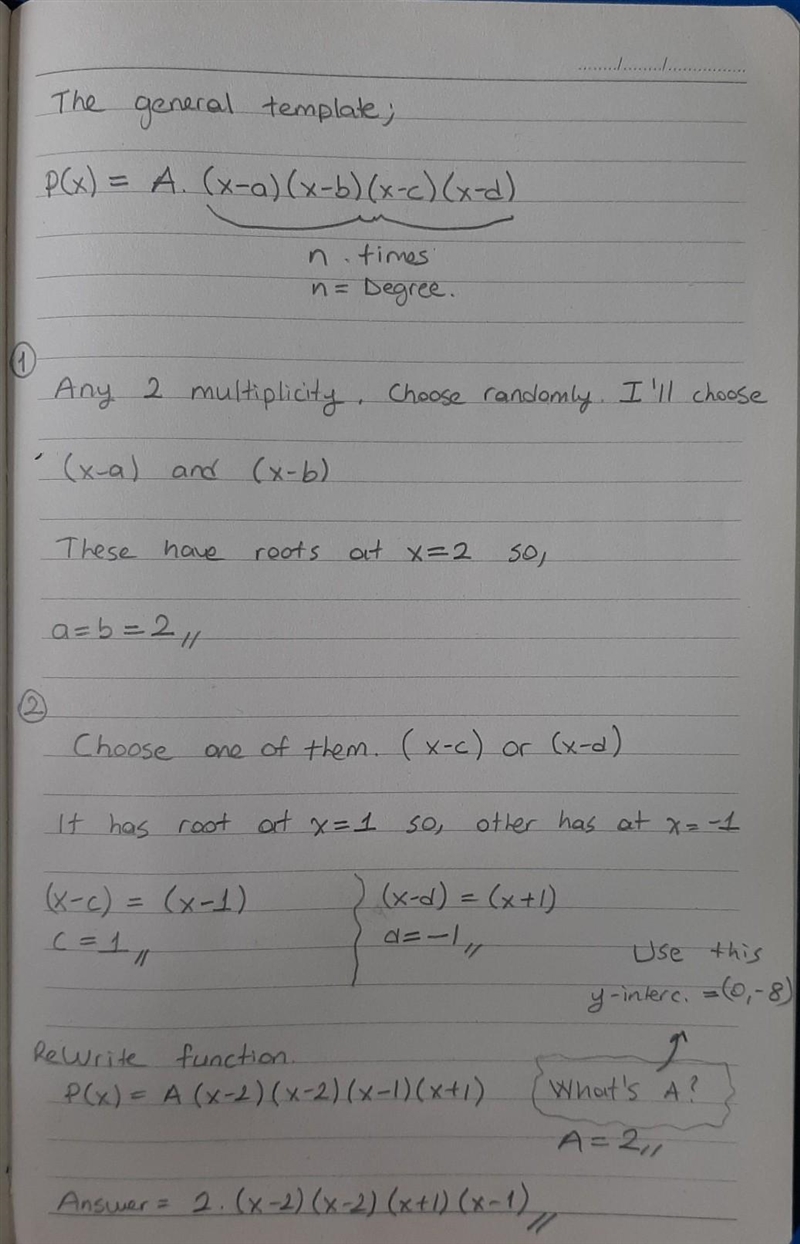 Find the equation for a polynomial f(x) that satisfies the following: Degree 4 Root-example-1