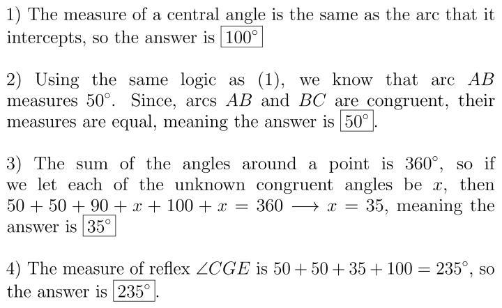 Use the figure to find the measure of each arc for #1-4. 1.) mFE 2.)mBC 3.)mCE 4.)mCFE-example-1