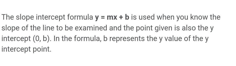 Define the Slope Intercept form of an equation. * hurry-example-1