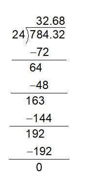 7.Divide 78.432 / 2.4 =1. Write as a fraction2. Write with a whole number divisor-example-1