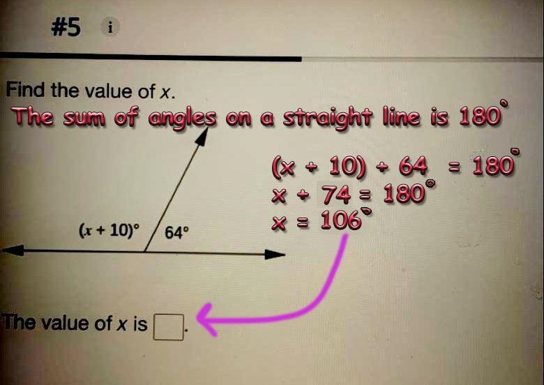 BIG IDEAS MATH #5 i Find the value of x. (x + 10) 640 The value of x is Previous 1 2 3 4 6 7 8 9 10 Next-example-1