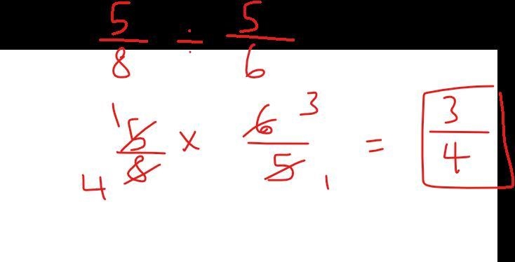 Simplify 5/8 divide by 5/6-example-1