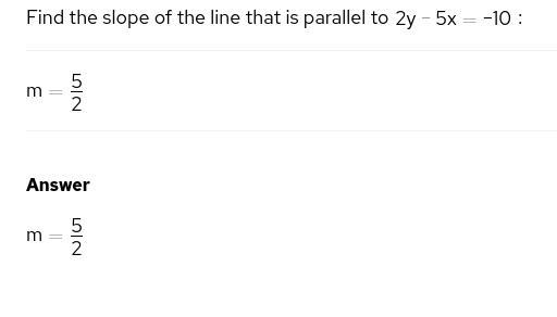 Which equation represents a line which is parallel to the line 2y−5x=−10?-example-1