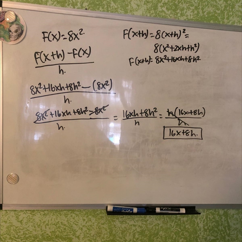 Find and simplify the difference quotient of f, f(x+h)-f(x)/h, h≠0, for the function-example-1