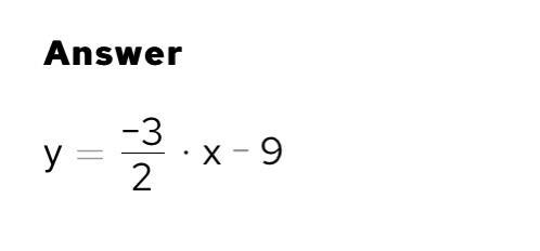 What is the equation of a line that contains points (–4, –3) and (–2, –6)?-example-1