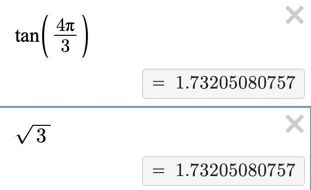 An angle of measure (4\pi )/(3) intersects the unit circle at point (-1/2,- (√(3) )/(2)). What-example-1