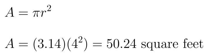 Find the value of a circle with the radius 4 ft use 3.14 for π and do not round-example-1