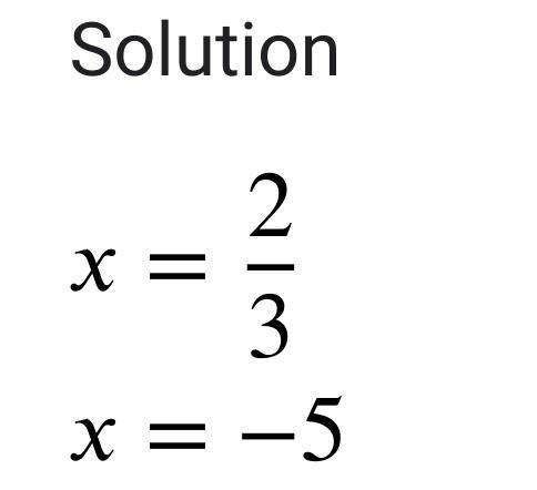 What are the solutions to 3x^2+13x=10?​-example-1