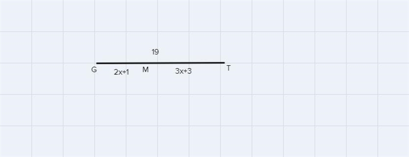 If M is between G and T, MG = 2x + 1, MT = 3x + 3, and GT = 19, Then X = ___.MG = ___.MT-example-1