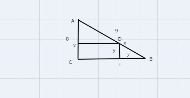 Sherry draws a triangle. The length of side AC is 8 inches. The length of side AB-example-1