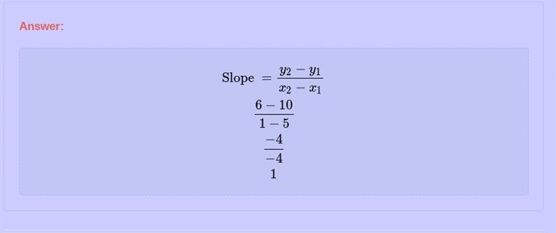 Slope of (5, 10) and (1, 6)-example-1