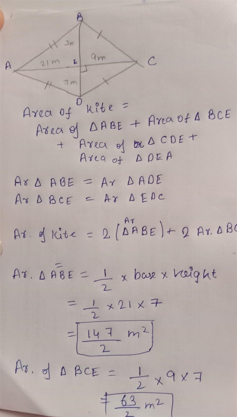 Find the area of the kite. ) 210m ^ 2 ) 140m ^ 2; 420m ^ 2; 224m ^ 2-example-1