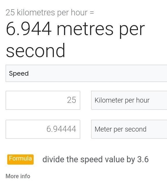 Express 25km/h into m/s-example-1