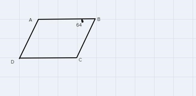 41. ABCD is a parallelogram. If M_ABC = 64, then?__. The diagram is not to scale.mZCDA-example-1