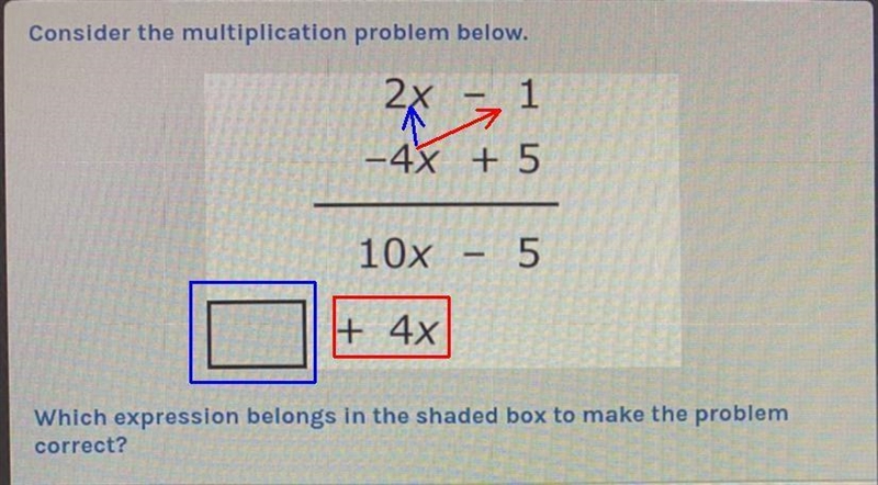 1). -8x^2 2). 6x 3). -40x^2 4). -2x-example-1