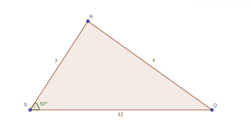 On which triangle can the law of cosines be used to find the length of an unknown-example-1